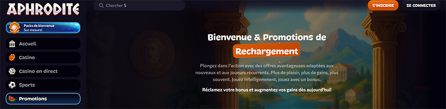 aphrodite casino bonus exclusifs